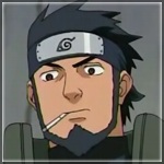 Asuma, con un porro en la boca