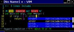 Vim presenta una interfaz de lo más amigable